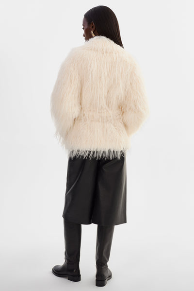 Isla Faux Fur Belted Coat-LAMARQUE-Tocca Finita
