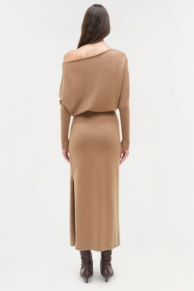 Janese Dress in Camel-Simkhai-Tocca Finita