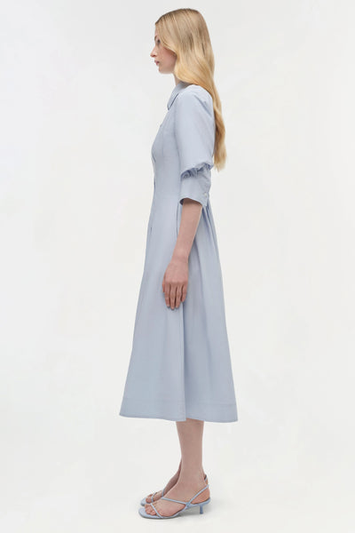 Jazz Pintuck Midi Dress In Periwinkle-SIMKHAI-Tocca Finita