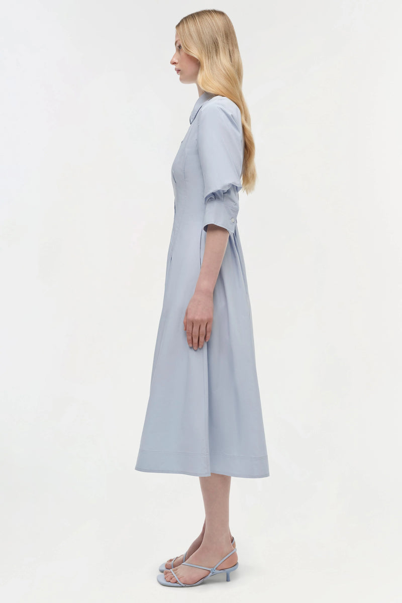 Jazz Pintuck Midi Dress In Periwinkle-SIMKHAI-Tocca Finita