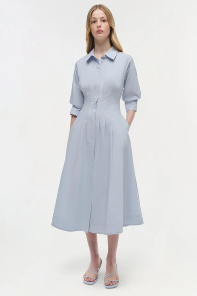 Jazz Pintuck Midi Dress In Periwinkle-SIMKHAI-Tocca Finita