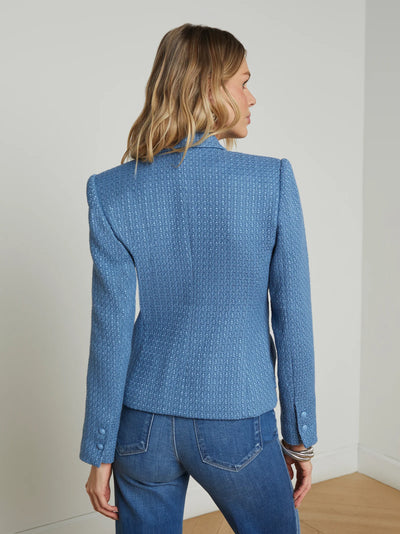 Jennah Tweed Blazer In Harbour Blue-L'Agence-Tocca Finita