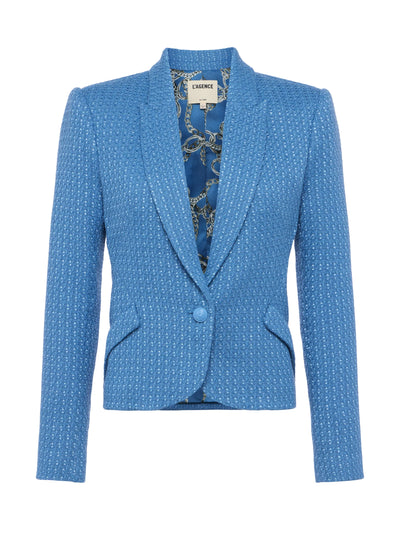 Jennah Tweed Blazer In Harbour Blue-L'Agence-Tocca Finita