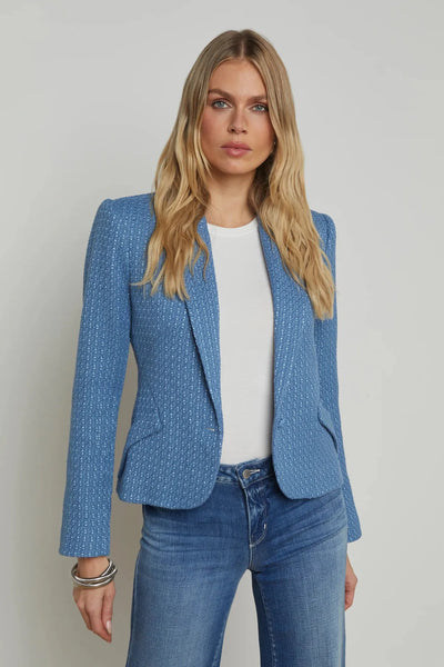 Jennah Tweed Blazer In Harbour Blue-L'Agence-Tocca Finita
