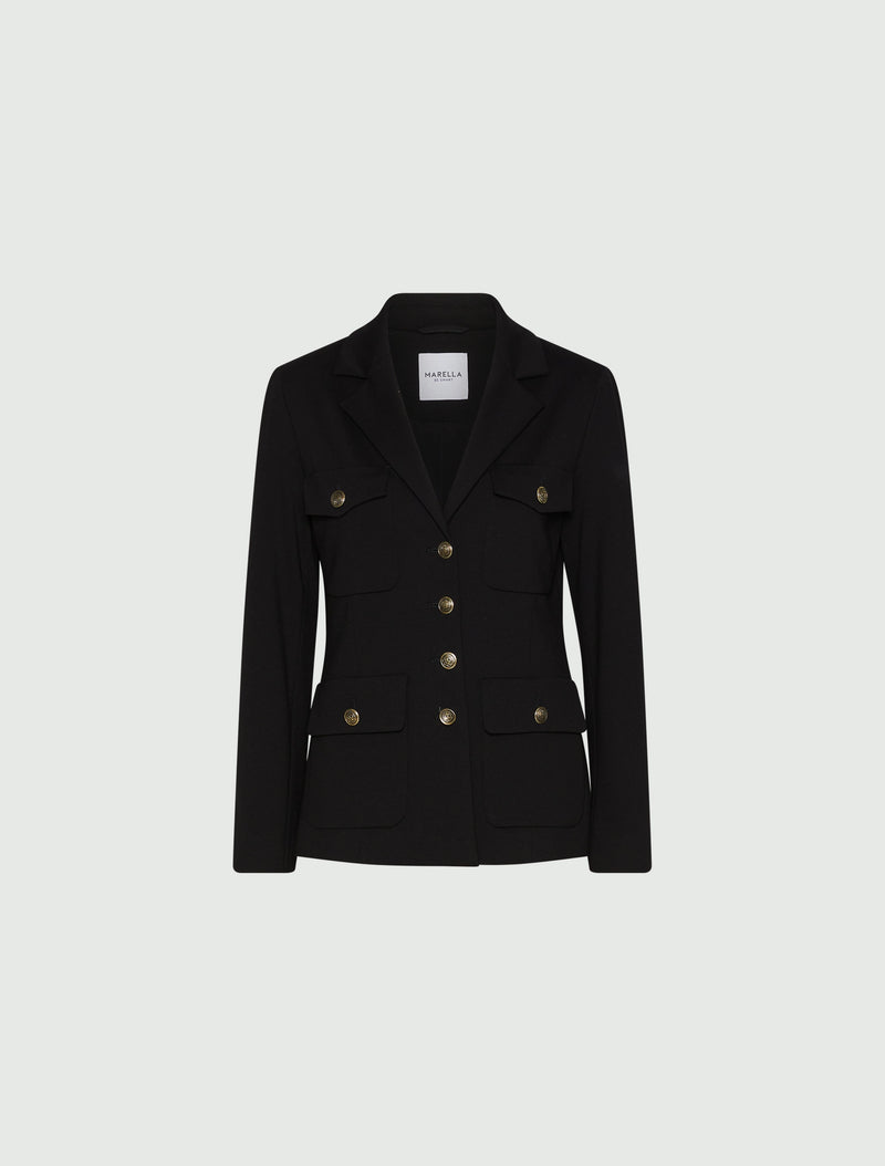 Jersey Saharan Jacket Black-Marella-Tocca Finita