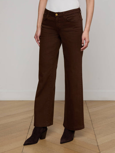 Joanne Low-Rise Wide-Leg Jean Brown-L'Agence-Tocca Finita