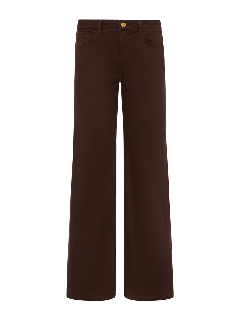 Joanne Low-Rise Wide-Leg Jean Brown-L&