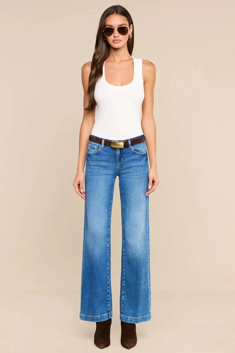 Joanne Low-Rise Wide-Leg Jean Salinas-L&
