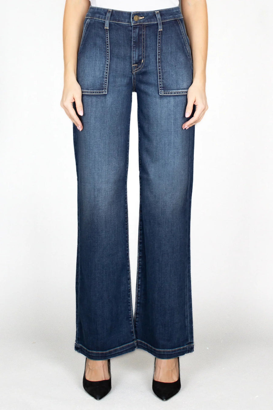 Joni High Rise Utility Jean In Sole Blue-Fidelity-Tocca Finita