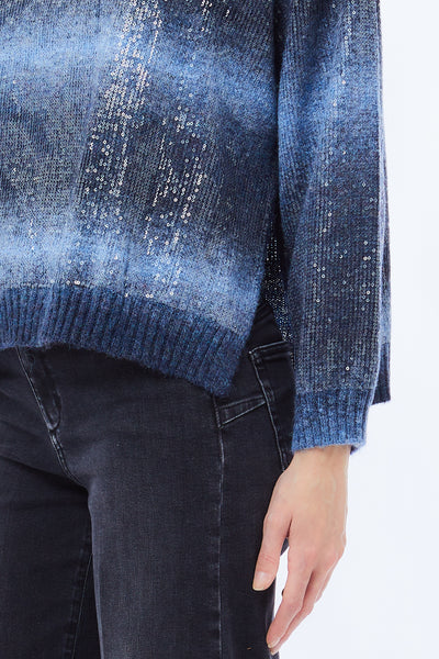 Jumper With Sequins Blue-Liu Jo-Tocca Finita