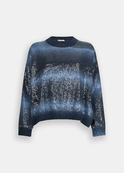 Jumper With Sequins Blue-Liu Jo-Tocca Finita