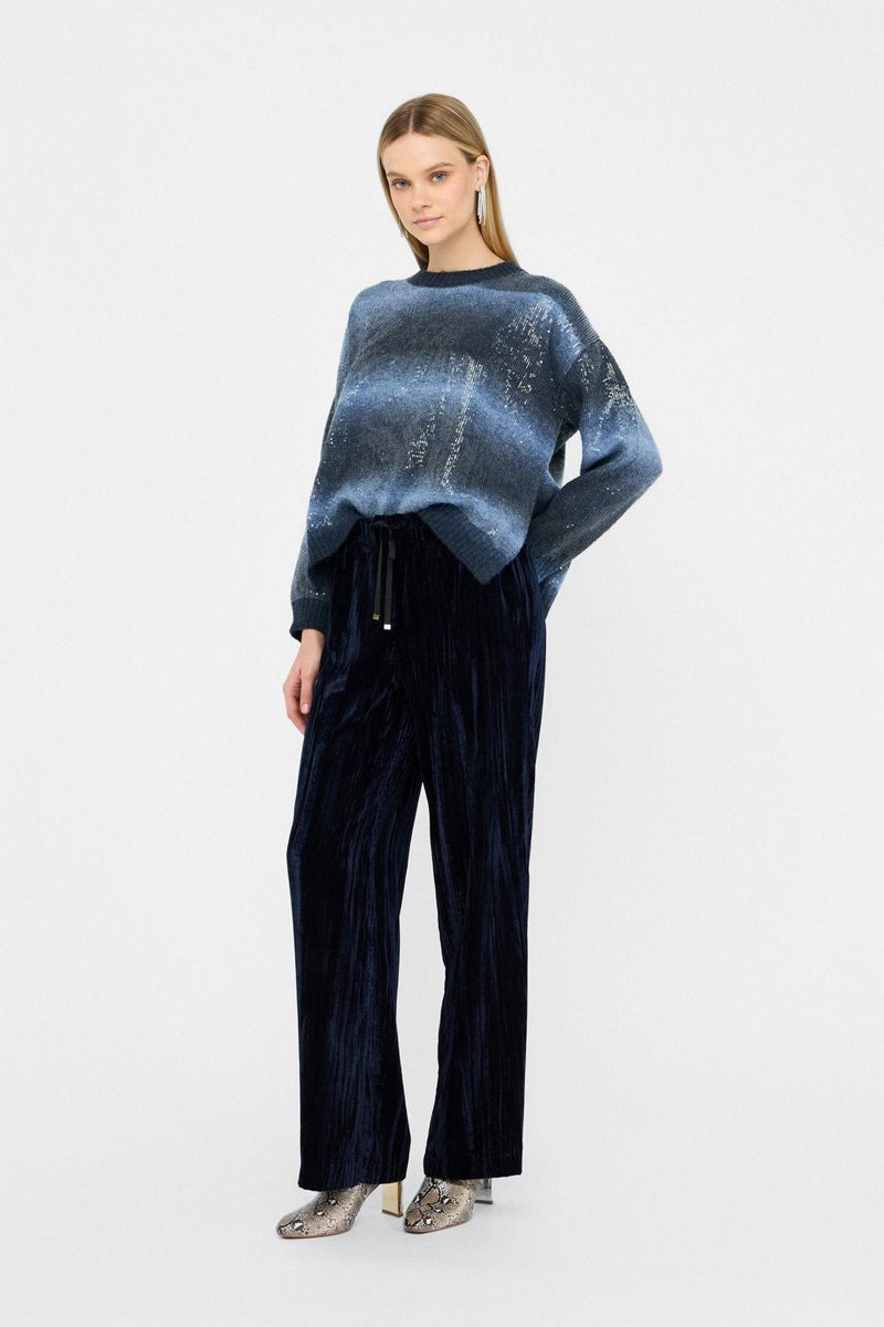 Jumper With Sequins Blue-Liu Jo-Tocca Finita