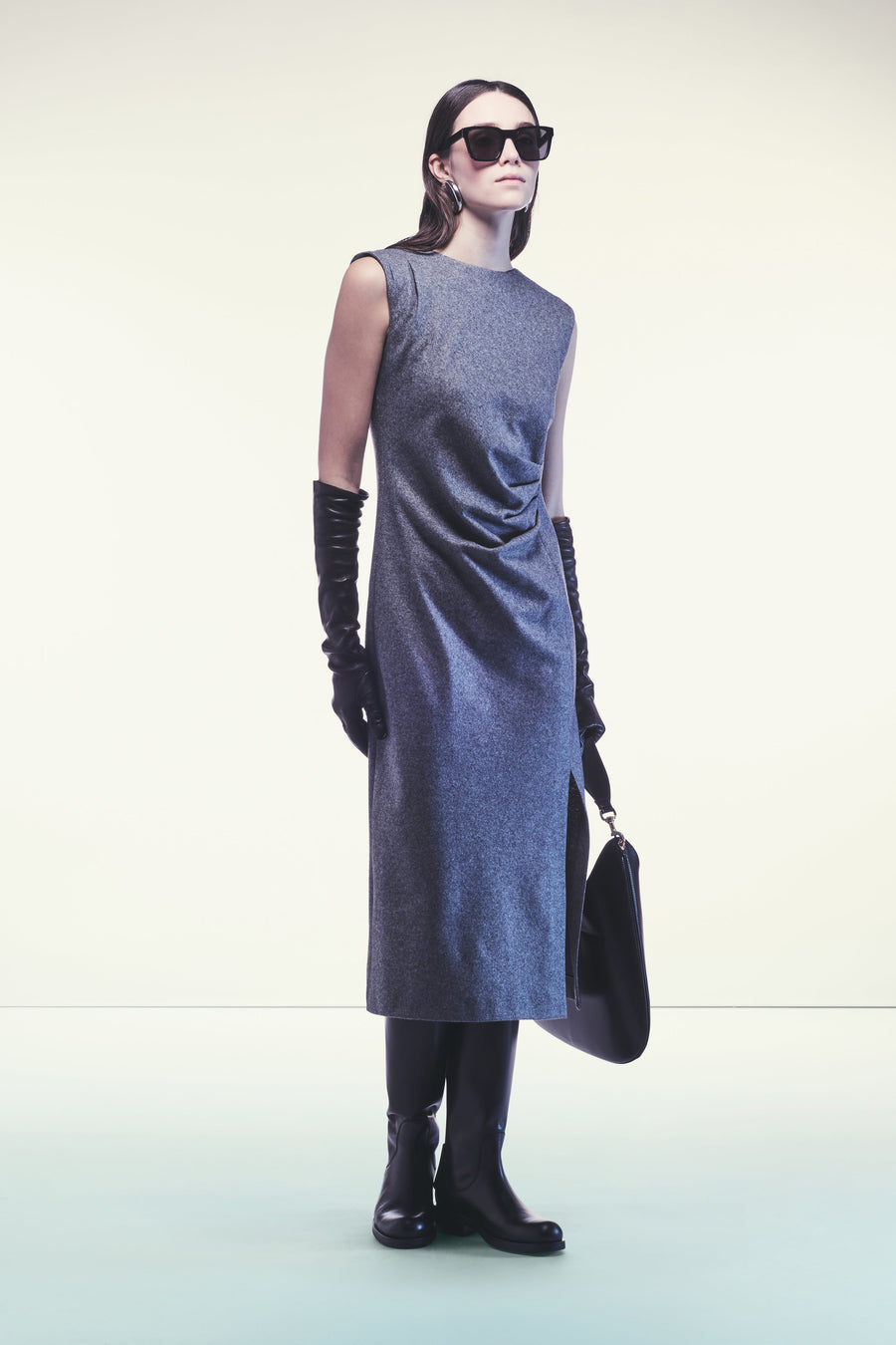 Justine Dress Medium Grey Mélange-Liviana Conti-Tocca Finita