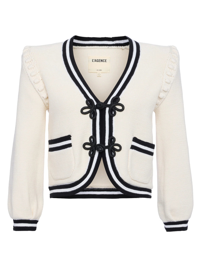 Kaito Cardigan Ivory Black-L&