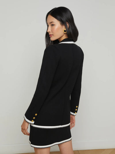 Kenji Boyfriend Blazer In Black and Gold-L'Agence-Tocca Finita