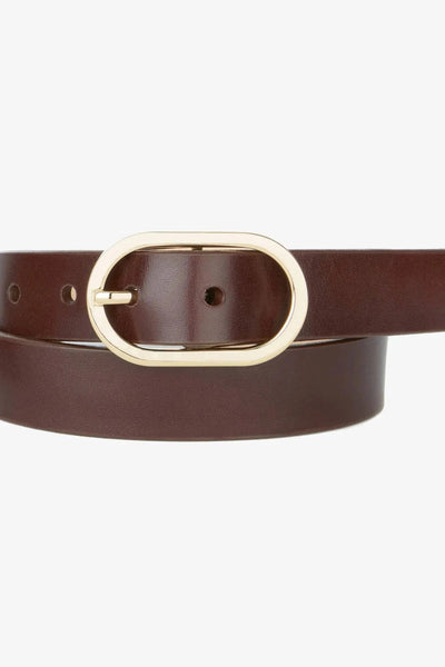 Kezia Belt In Wine Monte Carlo In Gold-Brave Leather-Tocca Finita