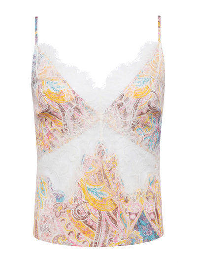 Kilah Lace Cami Top Multi Western Paisley-L'Agence-Tocca Finita