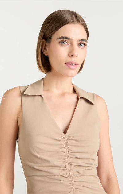 Kilda Khaki Dress-Cinq A Sept-Tocca Finita