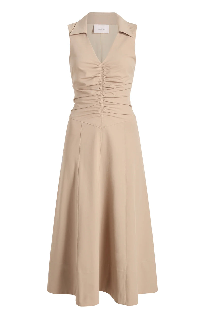 Kilda Khaki Dress-Cinq A Sept-Tocca Finita