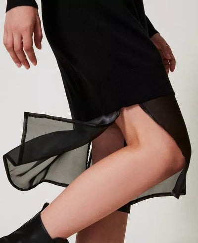 Knit Midi Dress With Slip-Twinset Actitude-Tocca Finita
