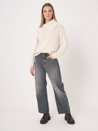 Knitted Pullover Ivory-Repeat-Tocca Finita