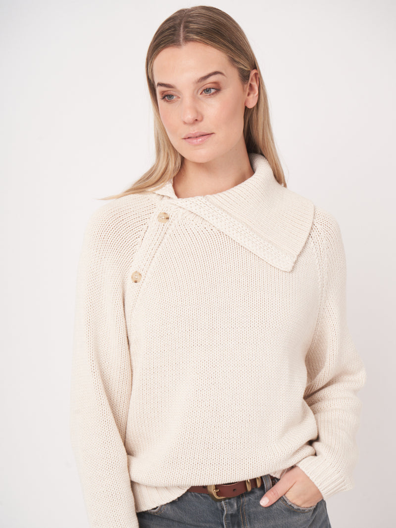 Knitted Pullover Ivory-Repeat-Tocca Finita