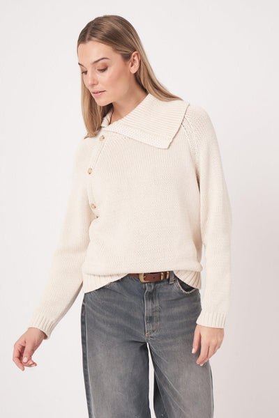 Knitted Pullover Ivory-Repeat-Tocca Finita