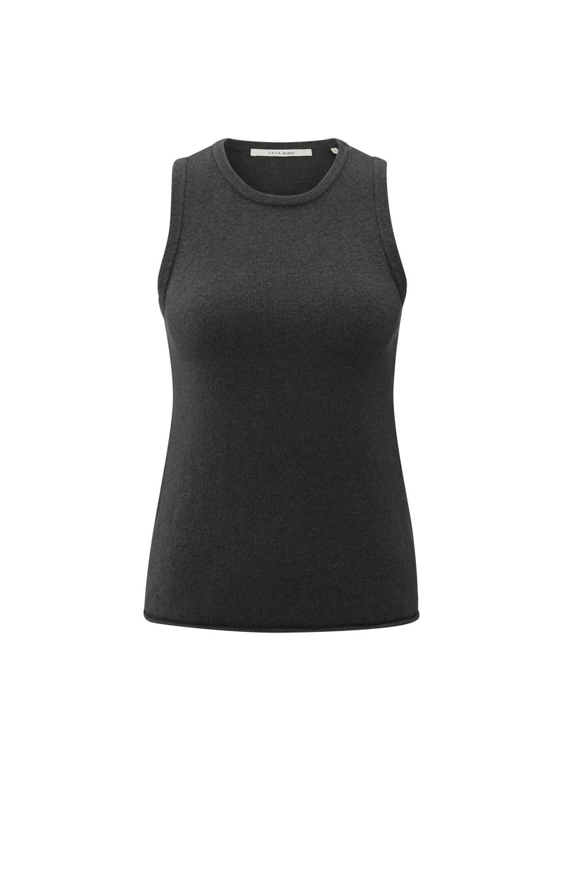 Knitted Sweater With Deep V-Neck And Layered Top-Yaya-Tocca Finita