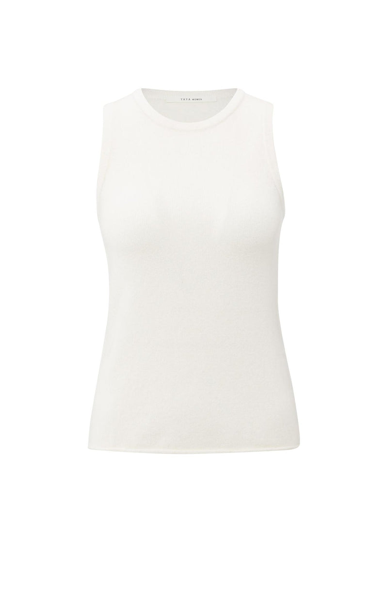 Knitted Sweater With Deep V-Neck And Layered Top-Yaya-Tocca Finita