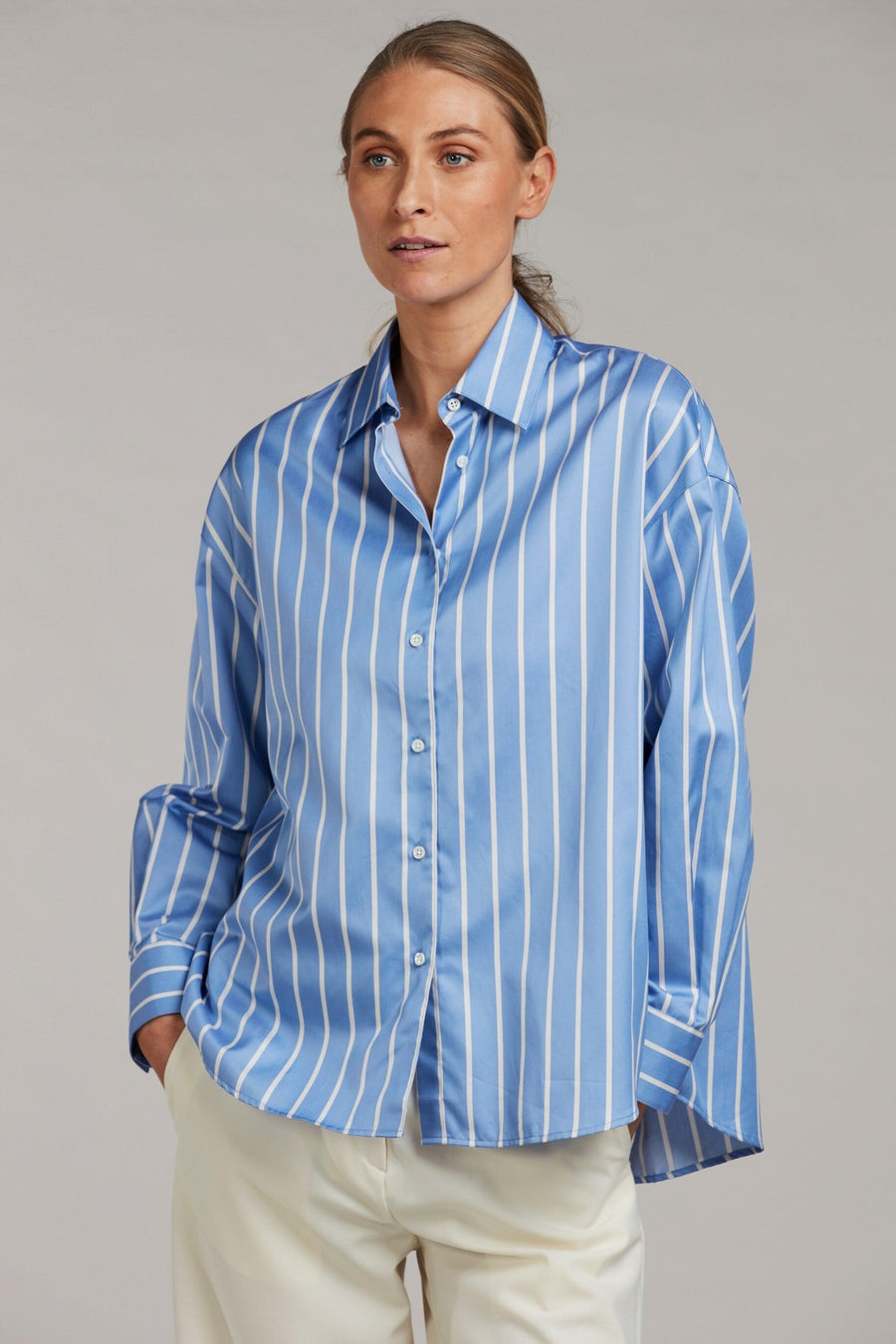 Koda Blue Striped Shirt-Stenstroms-Tocca Finita