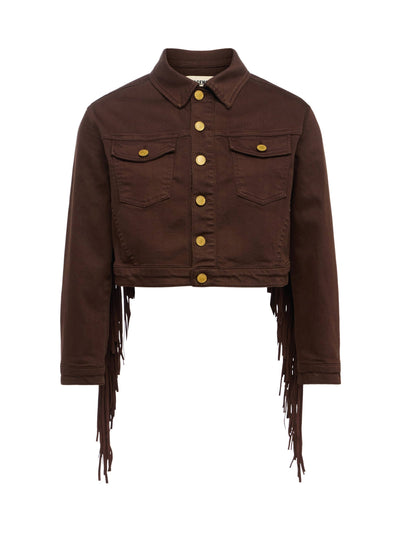 Koda Fringe Denim Jacket Brown-L'Agence-Tocca Finita