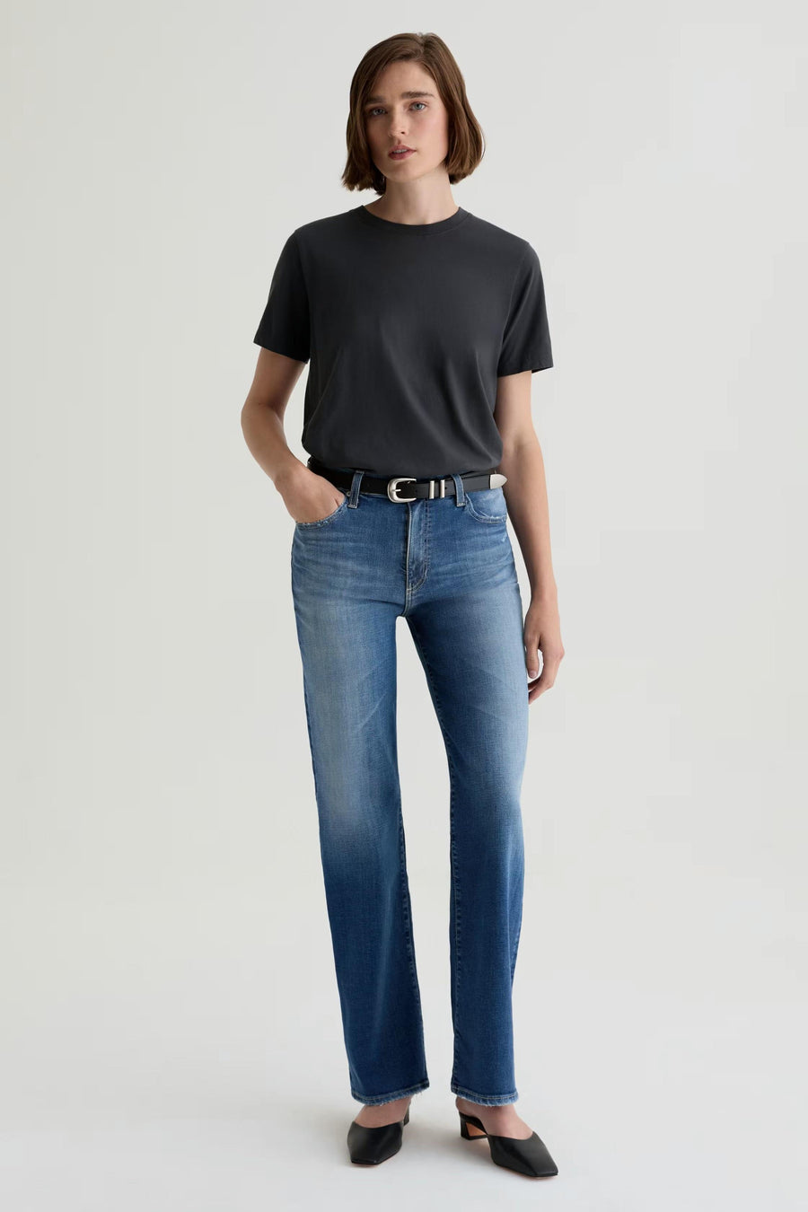 Kora High-Rise Wide Leg In Fable-AG Jeans-Tocca Finita