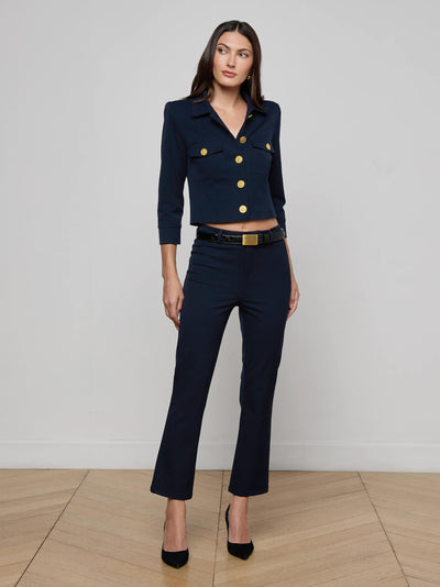 Kumi Cropped Jacket Midnight-L'Agence-Tocca Finita