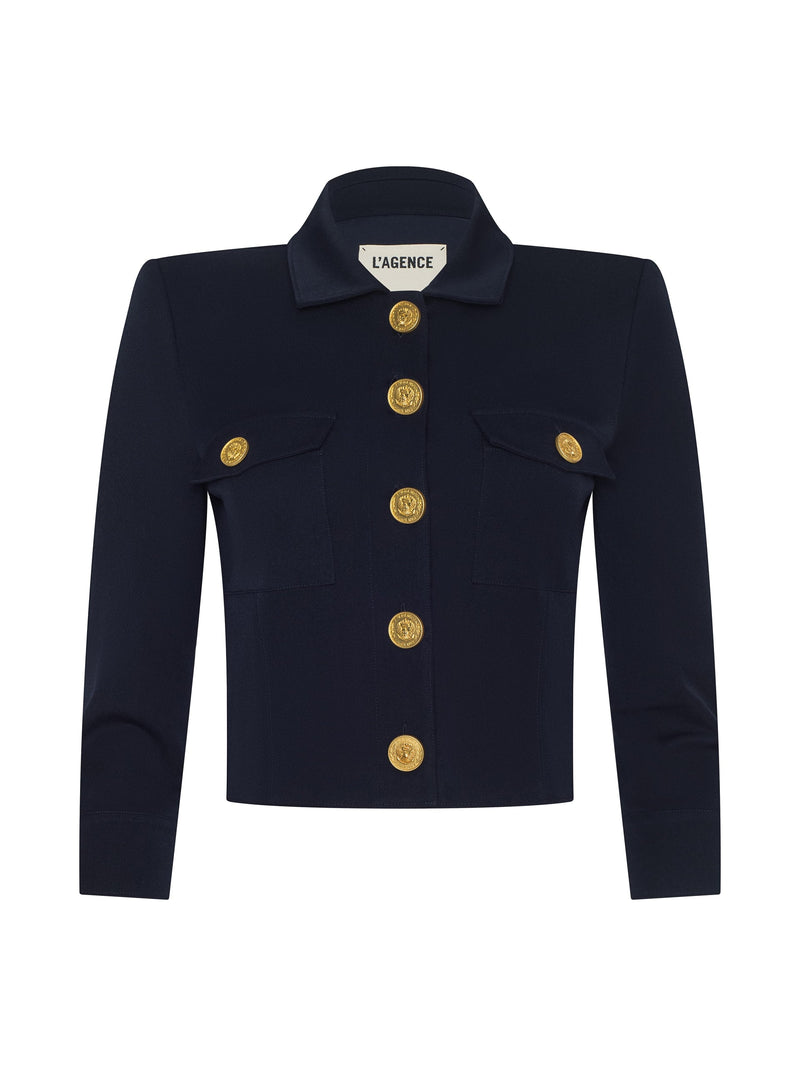 Kumi Cropped Jacket Midnight-L&