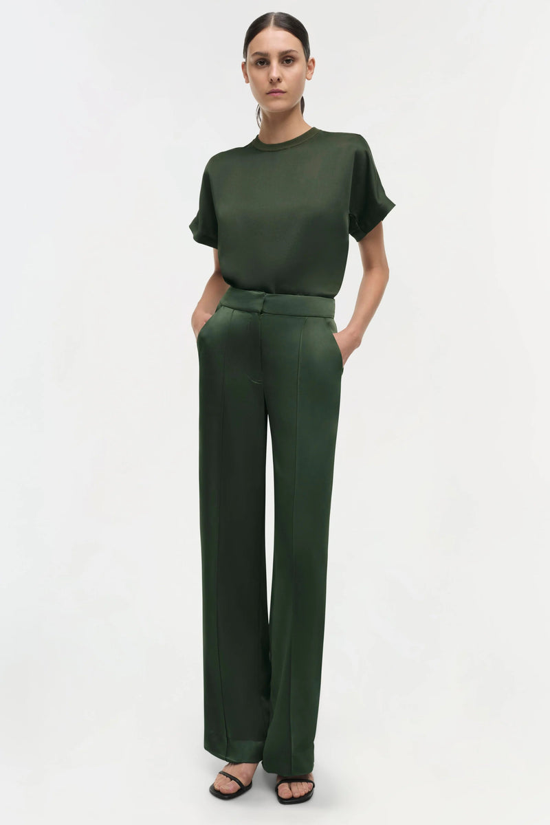 Kyra Wide Leg Pant In Moss-SIMKHAI-Tocca Finita