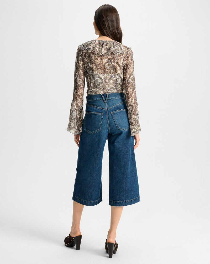 Kyrie Silk Blouse Dove Multi-Veronica Beard-Tocca Finita