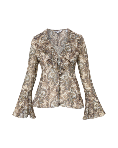 Kyrie Silk Blouse Dove Multi-Veronica Beard-Tocca Finita
