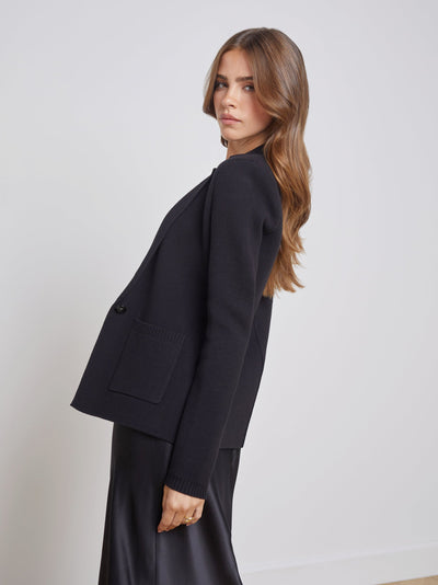Lacey Knit Blazer Black-L'Agence-Tocca Finita