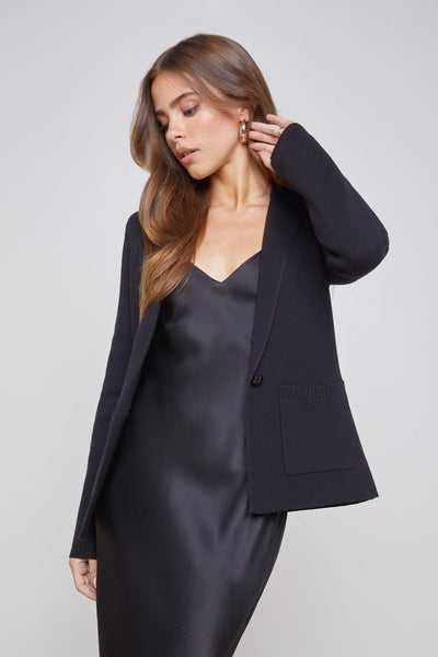 Lacey Knit Blazer Black-L'Agence-Tocca Finita