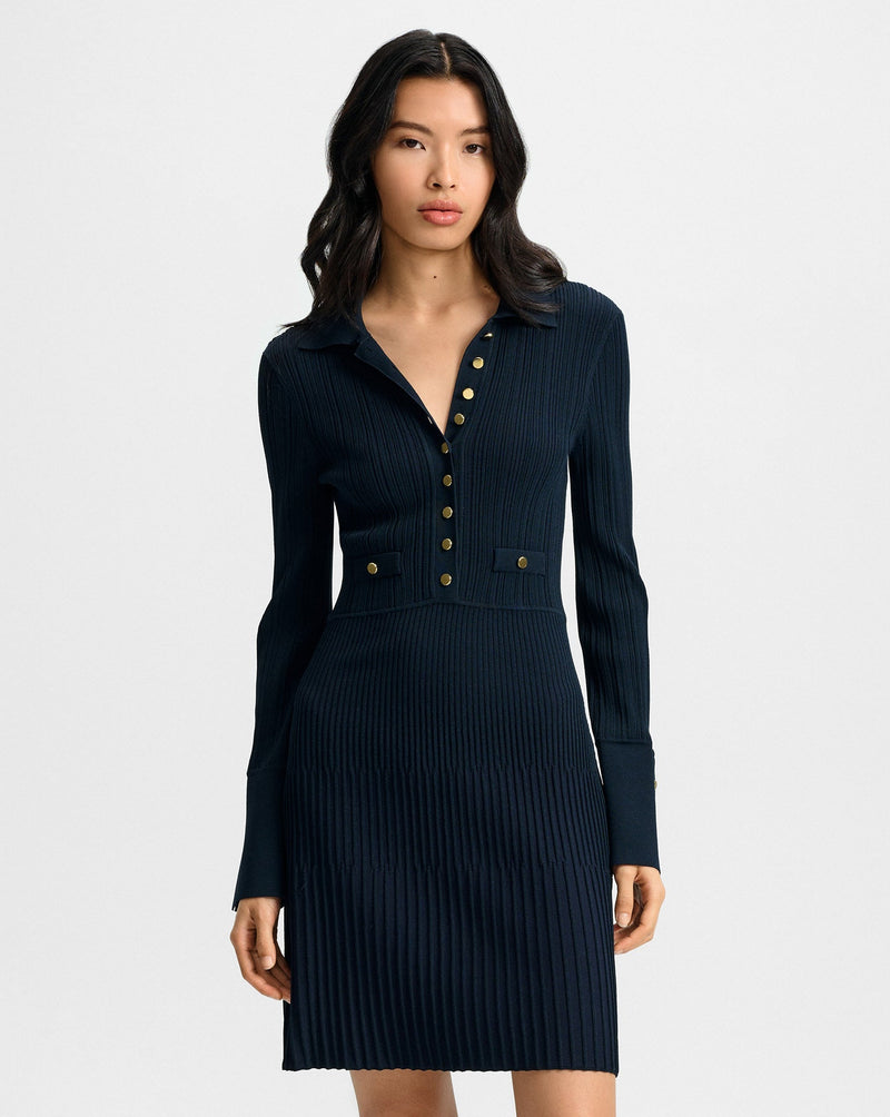 Lauper Knit Mini Dress Navy-Veronica Beard-Tocca Finita