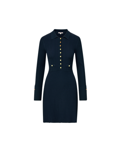 Lauper Knit Mini Dress Navy-Veronica Beard-Tocca Finita