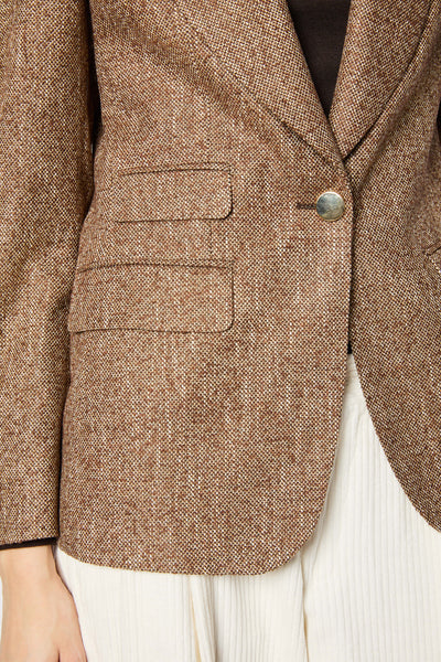 Laura Jacket Single-Breasted Caramel Brick-LBM 1911-Tocca Finita