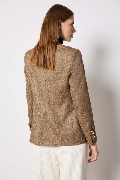 Laura Jacket Single-Breasted Caramel Brick-LBM 1911-Tocca Finita