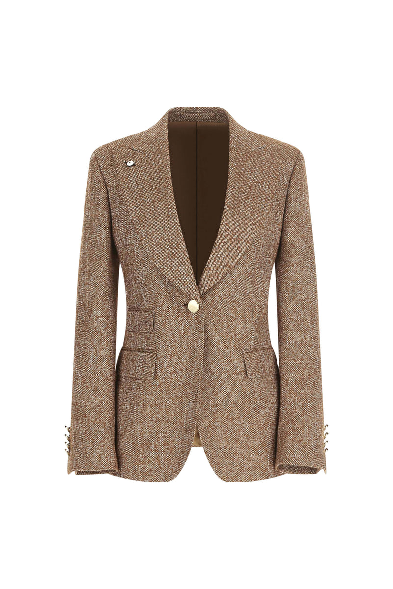 Laura Jacket Single-Breasted Caramel Brick-LBM 1911-Tocca Finita