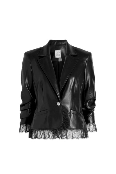 Le Petit Roxie Blazer Black Vegan Leather-Cinq A Sept-Tocca Finita