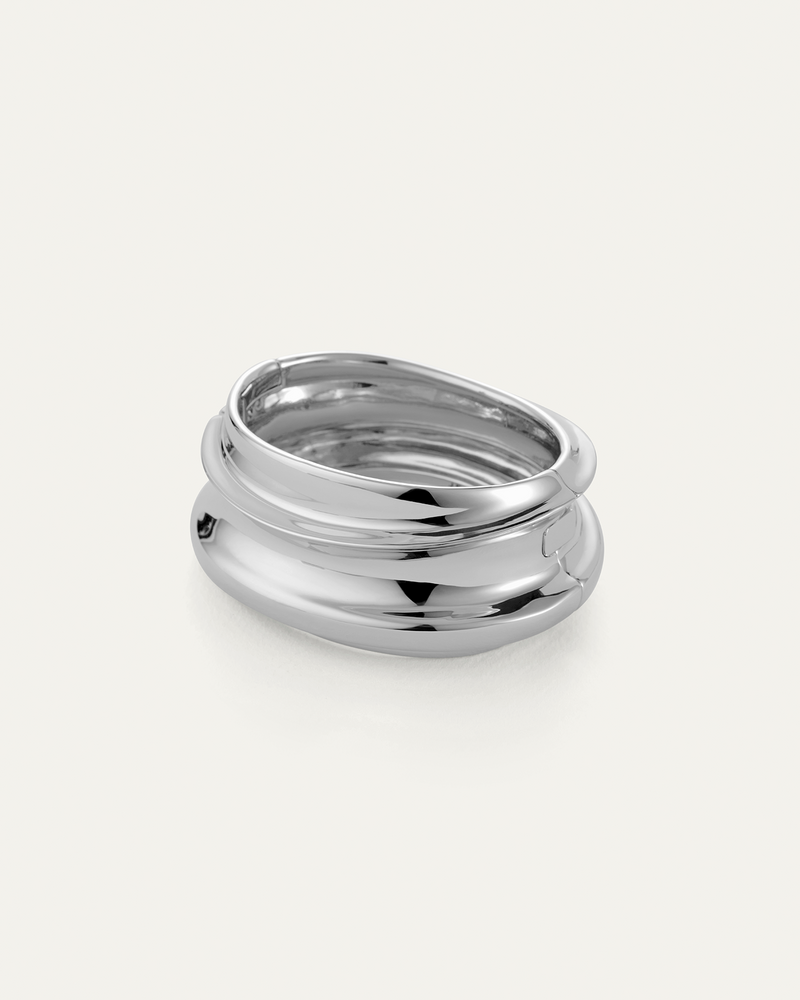 Lennon Mega Bangle Silver-Jenny Bird-Tocca Finita