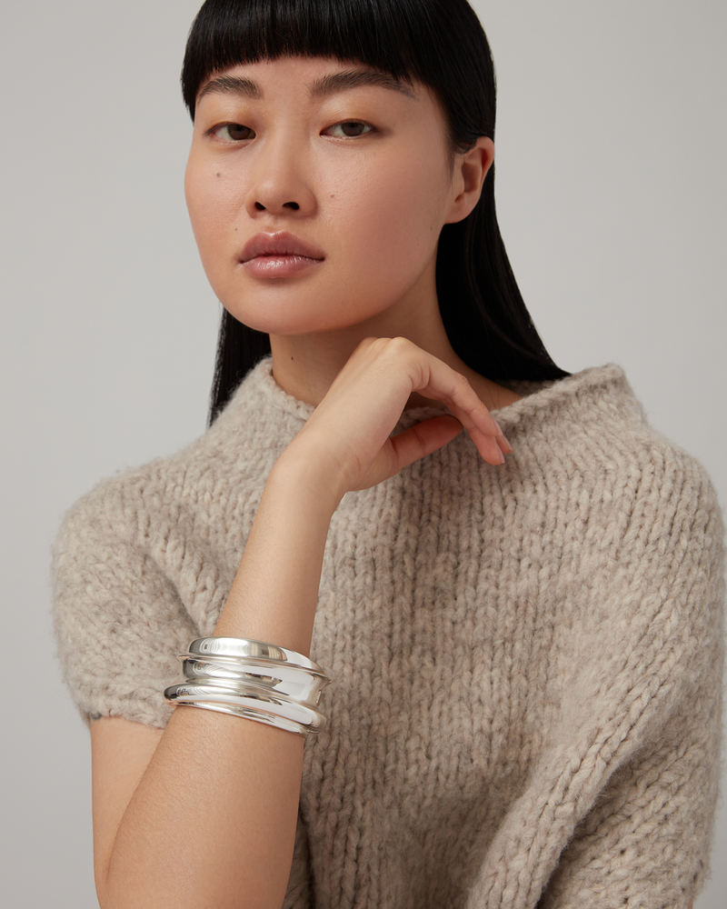 Lennon Mega Bangle Silver-Jenny Bird-Tocca Finita