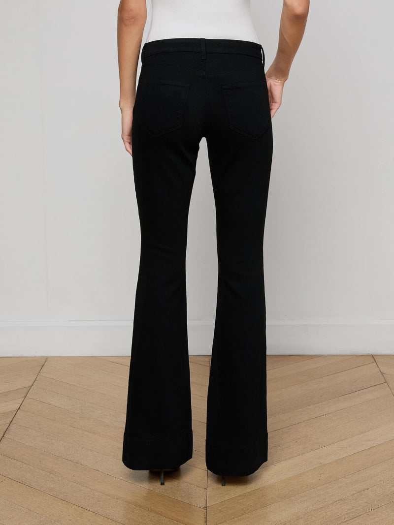 Lenora Low Rise Flare Denim Black-L&