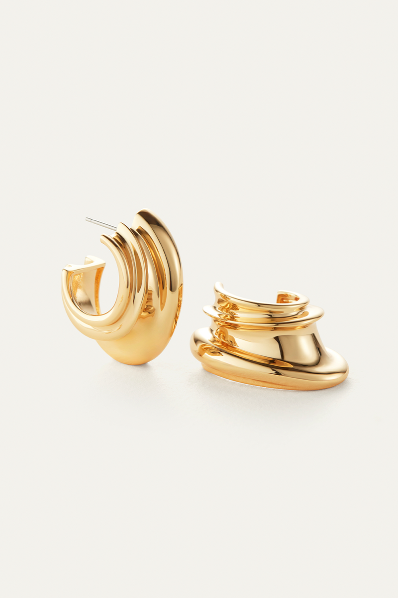 Leona Hoops Gold-Jenny Bird-Tocca Finita