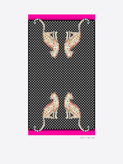 Leopard And Star Print Foulard-Vilagallo-Tocca Finita